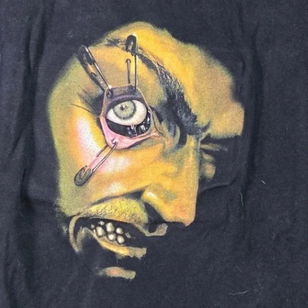 Digital Dudz Graphic Tee Mens XL Black Interactive Safety Pin Halloween Shirt